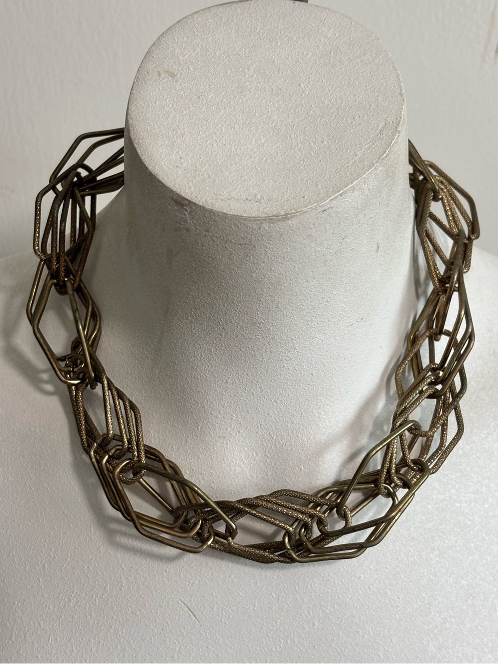Multi-strand Gold-Tone Link Necklace